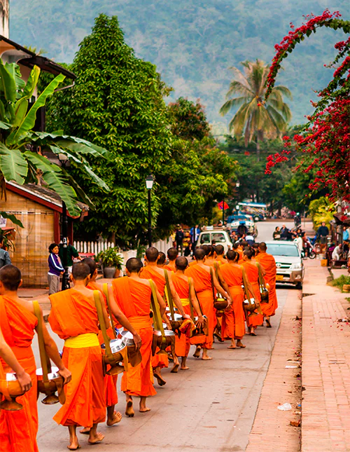 Munkar i Luang Prabang