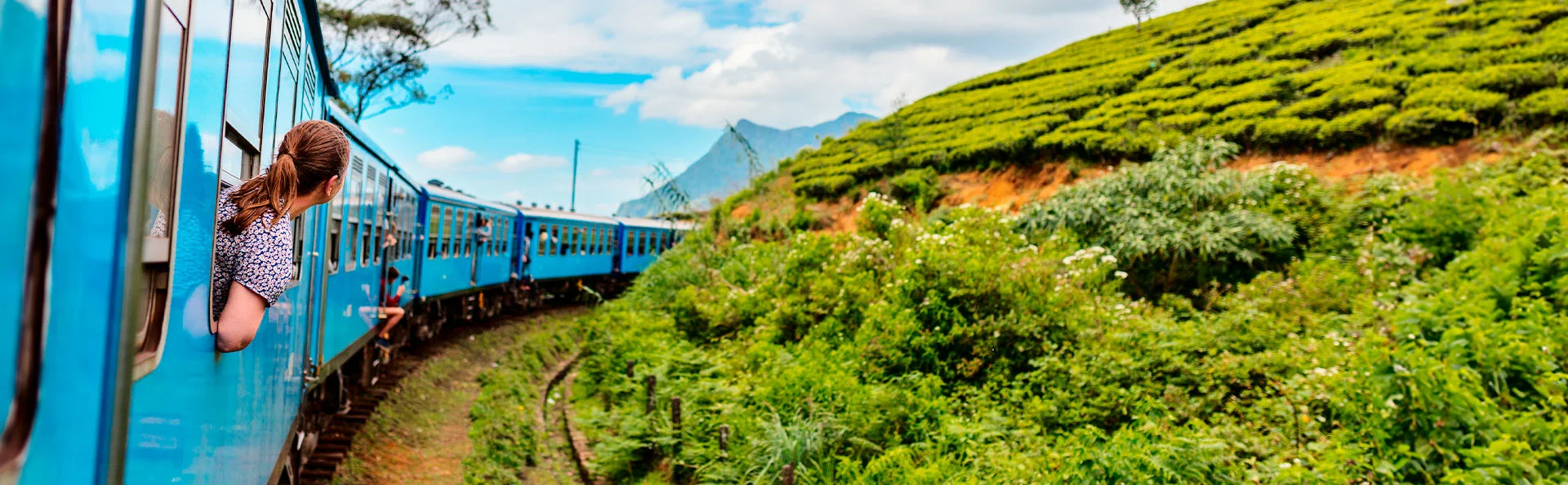 Det berömda blå tåget i Sri Lanka