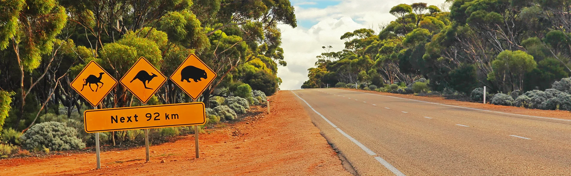Väg för att korsa Nullarbor, Australien