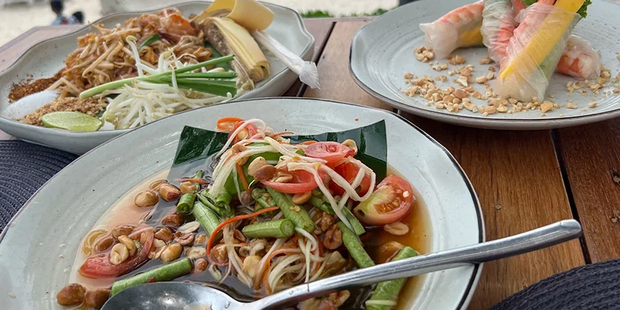 3 vackra thailändska rätter