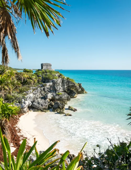 Mayaruinerna i Tulum i Mexiko