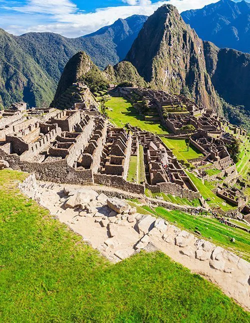 Vacker utsikt över Machu Picchu